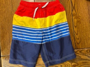 Hanna Andersson Swim Trunks EUC Boys Color Block Shorts Size 120 6/7 - Picture 1 of 2
