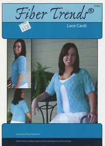 Fiber Trends Knitting Pattern FT463 Lace Cardi - Women's Cardigan 29"-51" - Picture 1 of 2