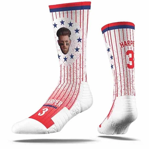 Strideline Philadelphia Phillies Bryce Harper Socks - Single Pair Cover