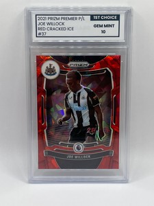 2021 PRIZM PREMIER LEAGUE JOE WILLOCK RED CRACKED ICE 1st GRADED 10