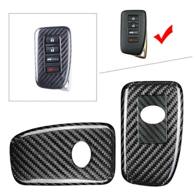 Remote Smart Key Fob Shell Cover Case Fit LEXUS 2014-2017 Carbon Silver Black - Image 1 of 4
