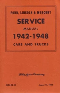 1942 Through 1948 Ford Lincoln Mercury Shop Service Repair Manual - Picture 1 of 1