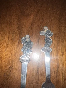 Vintage Minnie Mickey Mouse Child's Spoon & Fork Disney Japan By Bonny - Picture 1 of 5
