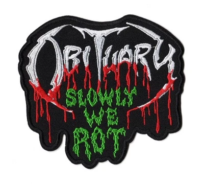 Obituary Slowly We Rot Sew-on Patch | Xecutioner American Death Metal Band Logo - Image 1 of 2