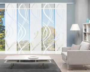 5er-Set Flächenvorhang,blickdicht/transparent,JOANNA,Höhe 245cm, mit Zubehör WFI - Bild 1 von 3