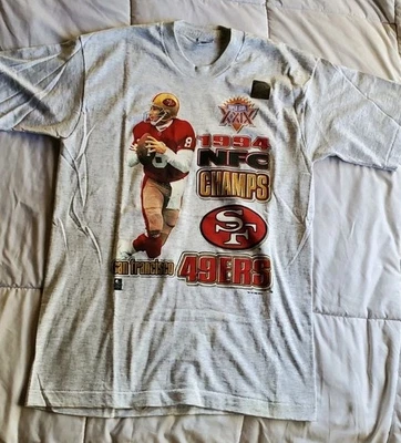 Camiseta De Colección San Francisco 49ers Steve Young Super Bowl Salem Ropa Deportiva 1994  Foto 1 de 4