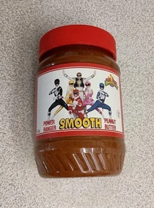 RARE Power Rangers Matthew McAvan Ent. Smooth Peanut Butter Jar Vintage Canada - Picture 1 of 7