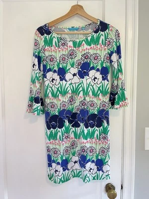 Tori Richard Honu Lana Floral Print Bell Sleeve Shift Dress XXS - Image 1 of 4