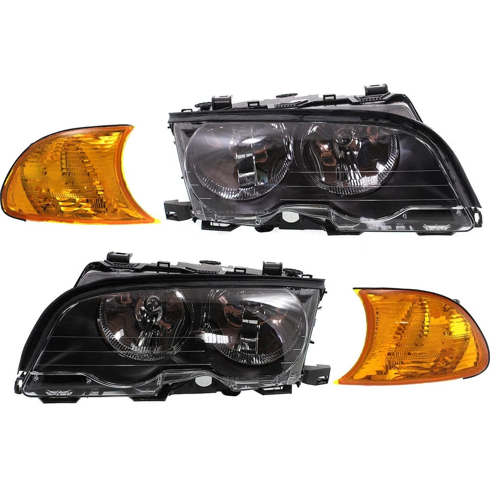 Headlight Kit For 2000 BMW 323Ci Driver and Passenger Side Amber Corner Light - Image 1 of 4
