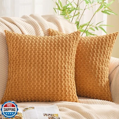 GAWAMAY Decorative Throw Pillow Covers 16x16 Inch Set of 2 for Living Room Co - Image 1 of 4