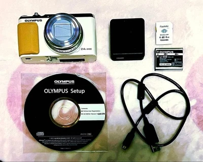 Olympus Stylus SH-60 White 16MP Compact Digital Camera Tested from Japan - Image 1 of 4