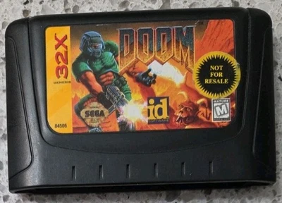 Doom 32X Cart Only Sega Genesis 32X Cartridge Authentic Tested Not For Resale - Image 1 of 3
