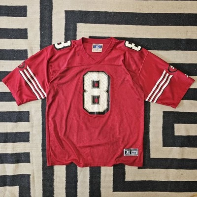 Camiseta deportiva de fútbol americano de colección Steve Young #8 San Francisco 49ers roja para hombre 52 XL Foto 1 de 4