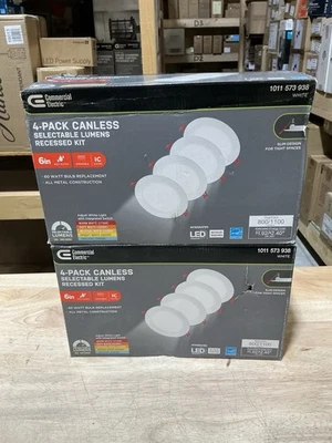 2-4 Packs Commercial Electric Premium Series 6” LED Ultraslim Recessed Lights - Image 1 of 4