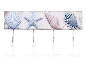 TideAndTales Stranddeko Muschel Wandhaken Handtuchhalter für Bad, Schlafzimmer... - Bild 1 von 9