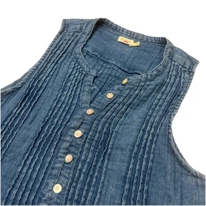 Faherty Damen Isha Kleid Bio Baumwolle Indigo Größe Small - Bild 1 von 10
