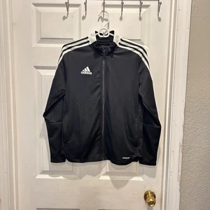 Adidas Black Tiro 21 Track Jacket Youth Large 13-14Y AeroReady Full Zipper - Picture 1 of 8