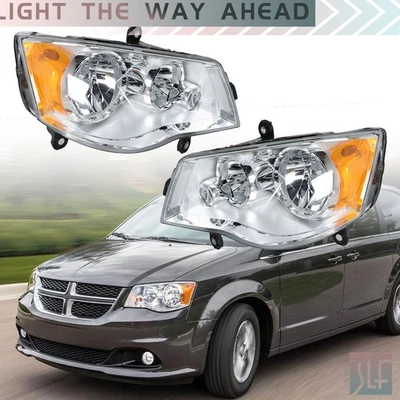 2Pcs Headlight For Chrysler Town 2008-2016&Country Dodge Grand Caravan 2011-2019 - Image 1 of 4