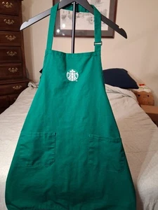 Starbucks Barista Apron Green Adjustable Pockets Logo Coffee Shop Costume Work - Picture 1 of 4