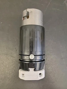 Hubbell CS8165C 50A Twist-Lock Plug 3P 4W 480V Bk/Wht New Open Box - Picture 1 of 13