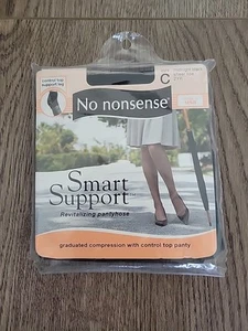 NO NONSENSE Smart Support Pantyhose Control Top MIDNIGHT black Size C - Picture 1 of 3