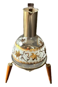 Cafetera de vidrio MCM 60 vintage con calentador de velas de metal - Imagen 1 de 9