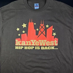 2003 Kanye West Hip Hop Is Back Rap Graduation College Dropout Tee, Sz XL 23x31" - Picture 1 of 13