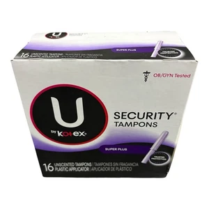Kotex U Sicherheitstampons Super Plus Einzelbox x16 Tampons pro Box NEU VERSIEGELT - Bild 1 von 6