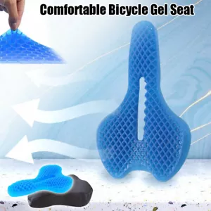 Bike Seat Cover Saddle Summer Cool Honeycomb Gel Cycling Bicycle Cushion Pad - Picture 1 of 11