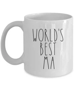 World's Best Ma Coffee Mug 11/15oz Mother's Day Christmas Cup Gifts For Mom - Picture 1 of 6
