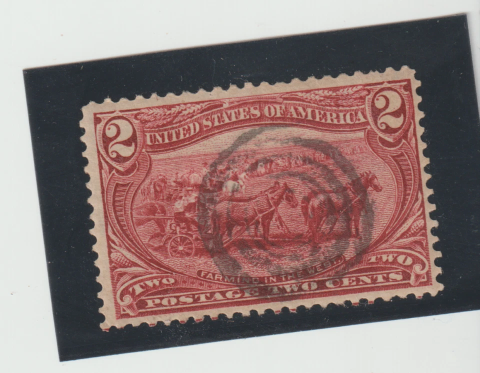 US Scott #286 Used Target Fancy Cancel CXL w/Original Gum - Image 1 of 1