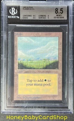 MTG Limited Edition Alpha 1993 Plains (B) BGS 8.5 NM/MT+ Old School 93/94 - Image 1 of 4