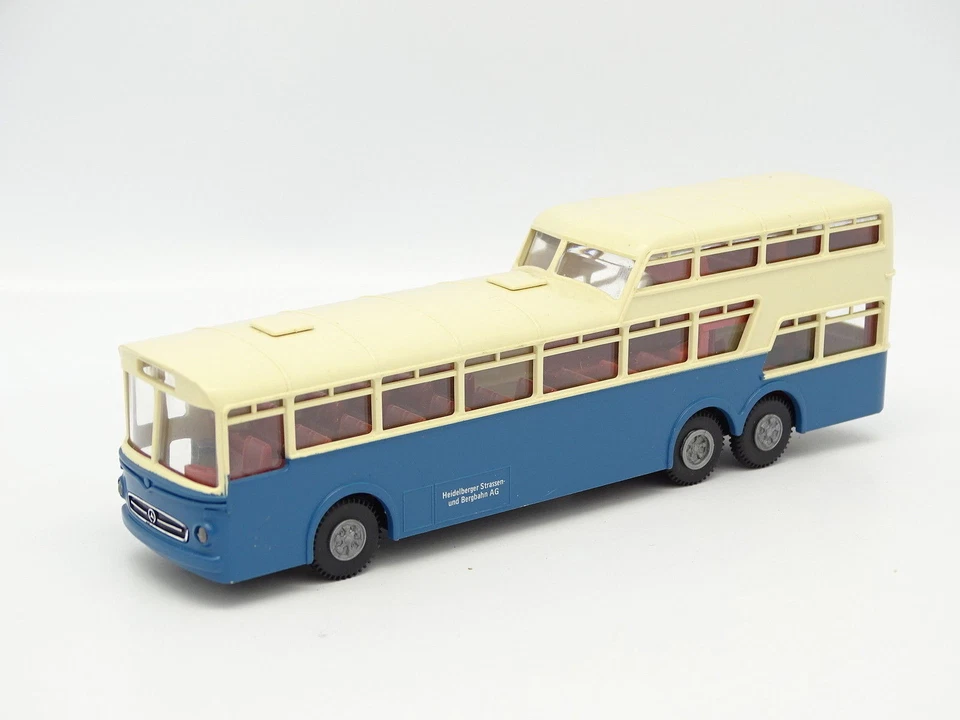 Brekina SB 1/87 HO - Auto Autobus Mercedes O317 Blu - Immagine 1 di 1