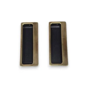 Placca corta Per Porta scorrevole Antine Vintage Lamierino Oro Bronzo 2 Pezzi - Imagen 1 de 1