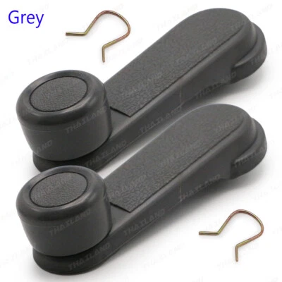 Window Crank Handle Gray Pair For Nissan Frontier Navara Big-M D21 22 1986 2005 - Image 1 of 4