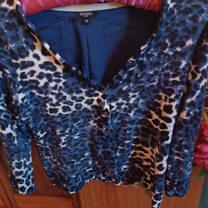 Hobbs All Wool Lined Cardigan In Abstract Animal Print Size 12 - Picture 1 of 7