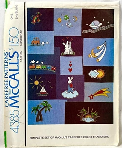 1976 McCalls Fashion Transfer Pattern 4385 14 Carefree Color Designs Vintg 12735 - Bild 1 von 2