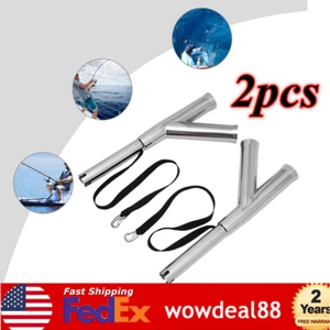 Pair of Boat Outrigger Rod Holder Adjustable Fishing Rod Holder for Marine Yacht - Picture 1 of 16