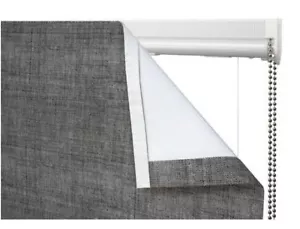 Casete ciego romano de 90 cm de PVC con cadena de cromo, soportes y fijaciones LED AL DÍA SIGUIENTE - Imagen 1 de 1