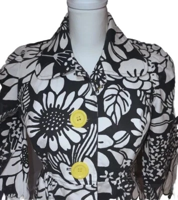 Chaqueta túnica retro estilo años 70 boutique flower power swing S forrada con corpiño nueva EE. UU. Foto 1 de 4