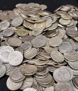 ONE ROOSEVELT DIME ROLL (50 COINS) 90% SILVER (1946-64) 10 cent - $5 Face Value - Picture 1 of 4