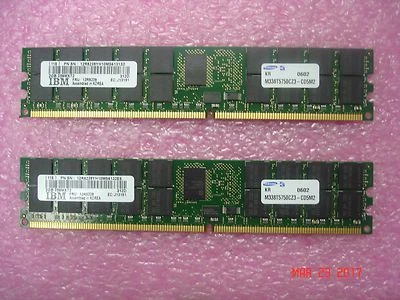 12R8239  IBM 4GB (2 x 2GB) MEMORY KIT FOR IBM P5 SERVERS PC2-4200R DDR2 533MHZ - Image 1 of 2