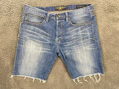 Pantalones Cortos de Denim Lucky Brand Para Hombres 34 121 Heritage Calce Ajustado Corte Botón Mosca Foto 1 de 4