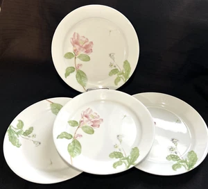 Set of 4 Corelle Camellia Dinner Plates Lady Bug Dragonfly Flowers Discontinued - Picture 1 of 8