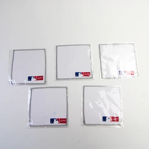 MLB Rawlings Towel Unisex One Size Gray White Pack of 5 Sports Baseball Used Cover