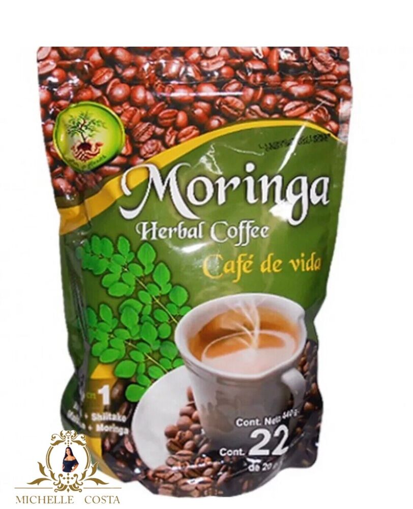 Moringa Herbal Coffee, Cafe Herbal Con Moringa~22 Sachets~440 g~instant Coffee