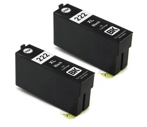 T222XL 222 XL Inchiostro compatibile nero per forza lavoro WF-2960, XP-5200 - 2 nero - Foto 1 di 5