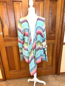 Cárdigan TASHA POLIZZI NUEVO CON ETIQUETAS Serape Waterfall. Talla XL. Reg. $100. Hermoso! - Imagen 1 de 8