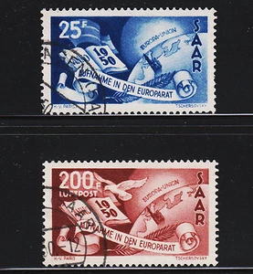 Juego OPC 1950 Saar Consejo de Europa Sc#226, C12 usado en muy buen estado - Imagen 1 de 2