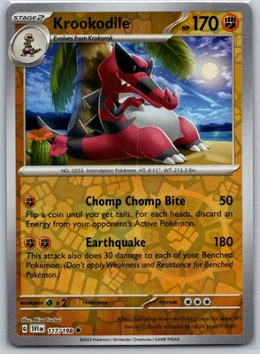 Krookodile 117/198 Reverse Holo SV01: Scarlet & Violet Base Set NM - Image 1 of 2
